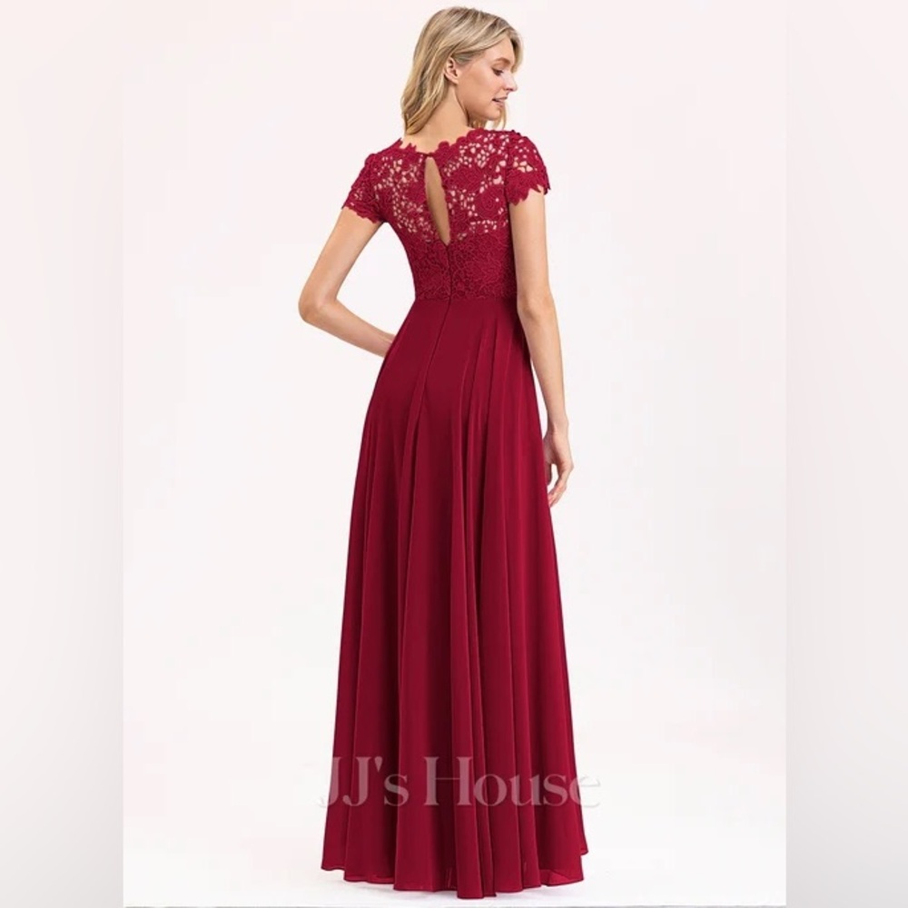 JJshouse Bridesmaid Dress Burgundy 16W - Picture 8 of 8